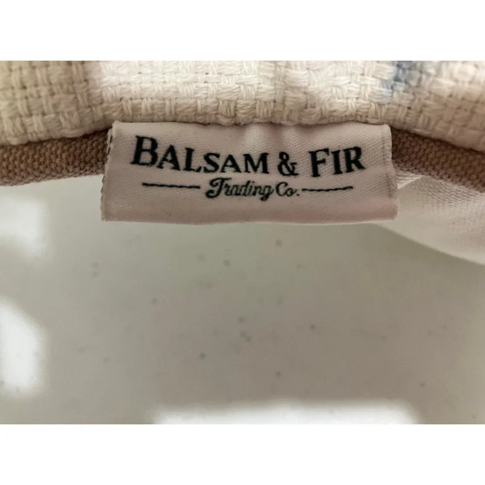 Balsam & Fir Trading Co Throw Pillow Embroidered Winter Landscape Deer